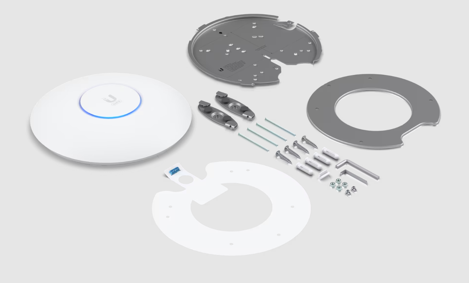 All that parts of the UniFi 6 Pro Access Point.