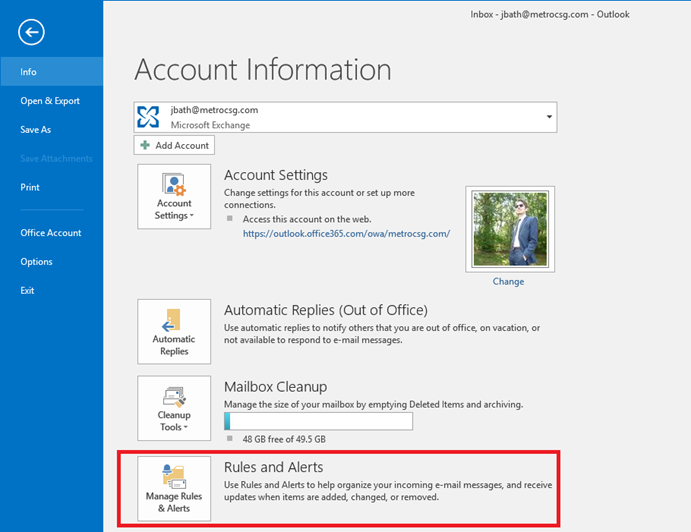How To Create an Email Autoresponder in Outlook Metro CSG New York