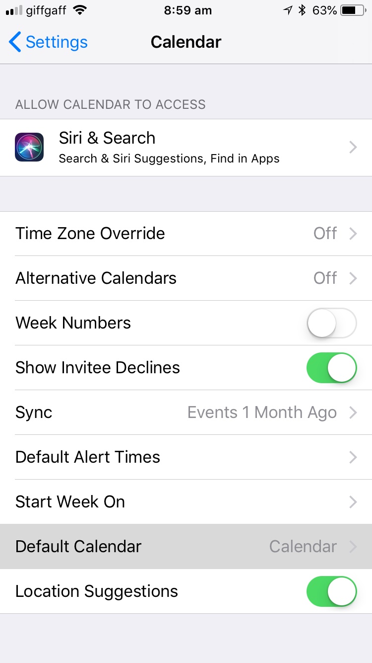 How to change default calendar on iPhone GRS Technology Solutions