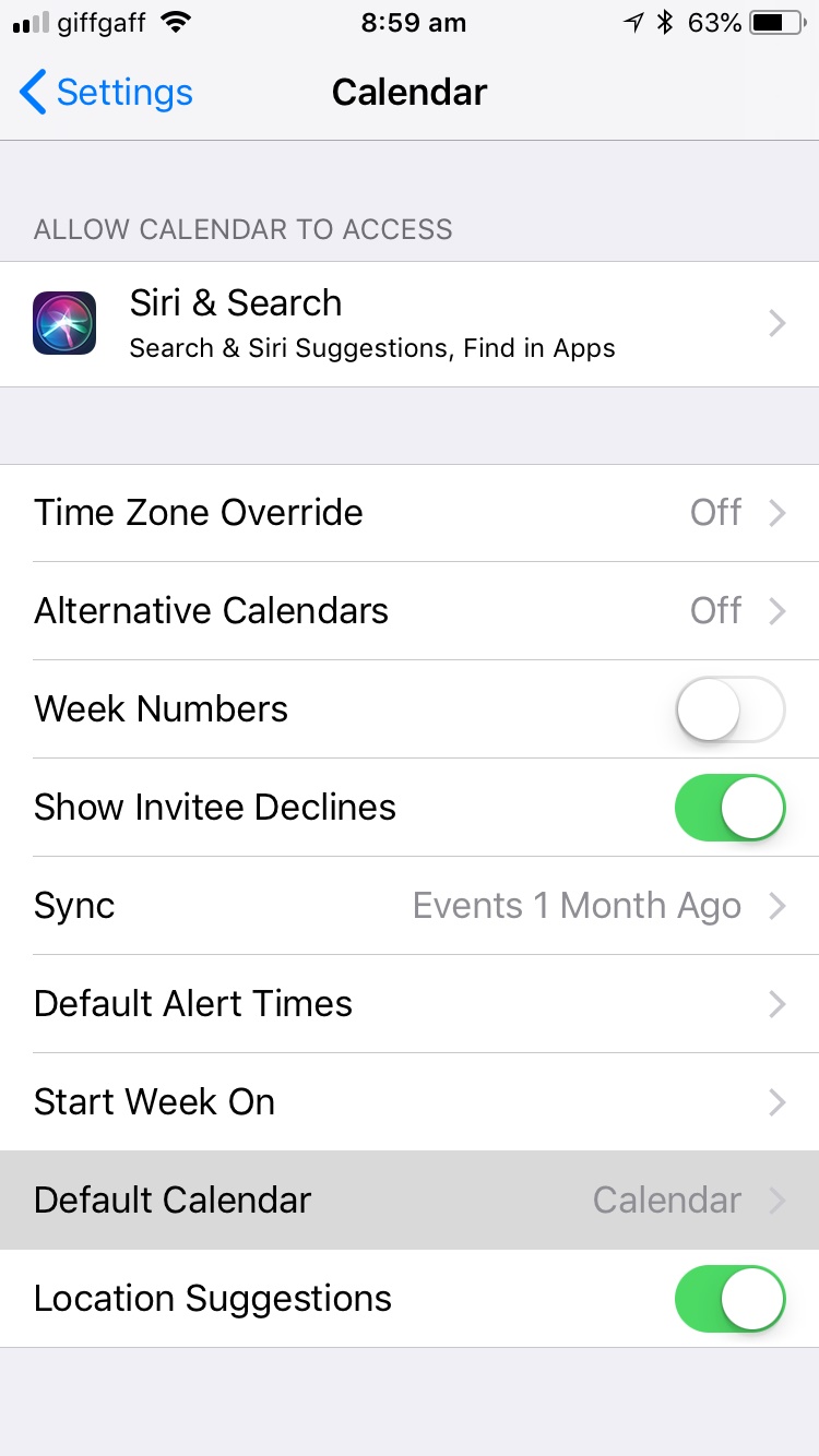 How to change default calendar on iPhone | GRS Technology Solutions