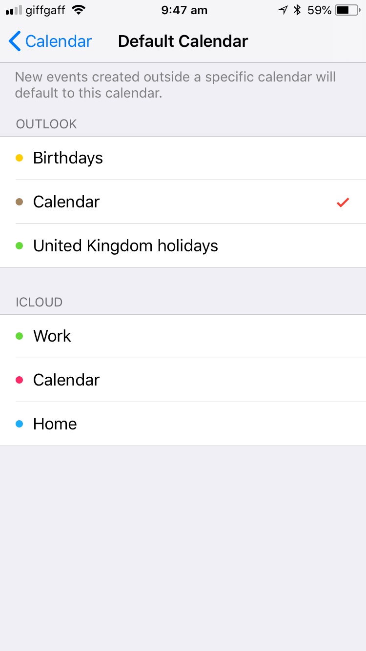 how do i change the default calendar in mailbird