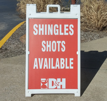 shingles shots available! don't wait. vaccinate no appointment necessary