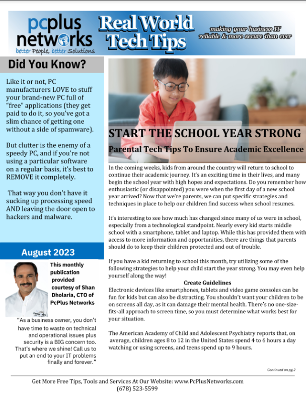 August-2023-PC-Newsletter-Start-The-School-Year-Strong-Parental-Tech-Tips-To-Ensure-Academic-Excellence
