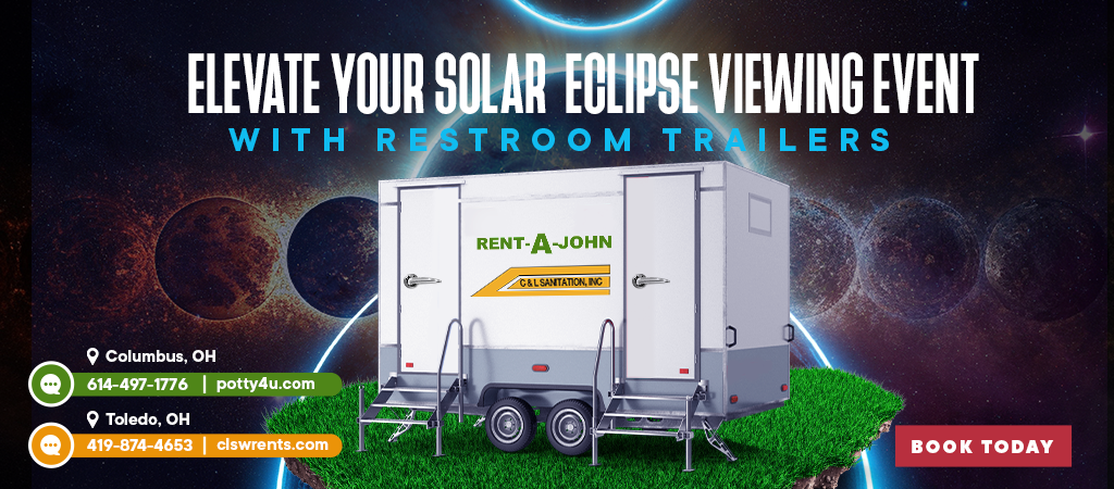 Eclipse 2024 restroom trailers